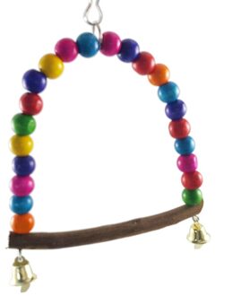 Vogel speelgoed Papegaai Parkiet Budgie Valkparkiet Kooi Hangmat Swing Speelgoed Houten Kralen Klokken Opknoping Speelgoed Dierbenodigdheden