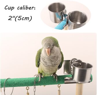 Vogel Speeltuin Papegaaien Hout Baars Playstand Gym Stand Kinderbox Ladder met Feeder Zaad Cups Vogel Touwen Speelgoed Oefening Spelen