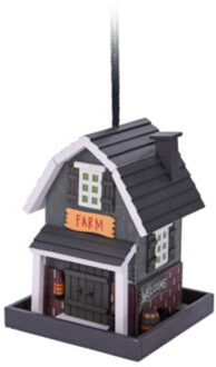 Vogel voederhuisje - hout - boerderij thema - 23 cm - voor pindas