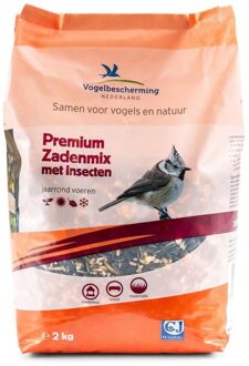 Vogelbescherming Premium Zadenmix met Insecten - Tuinvogelvoer - 2 kg