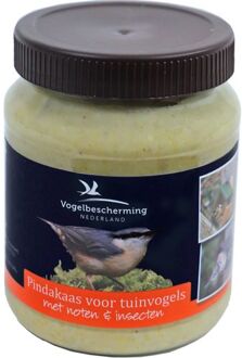 Vogelbescherming Vogelpindakaas met noten en insecten in een pot 330 gram - Winter vogelvoer/dierenvoer