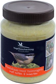 Vogelbescherming Vogelvoer - pindakaas met insecten en noten - 330 gr - Vogelvoer Bruin