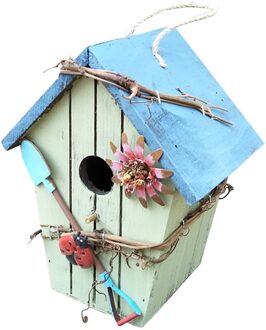 Vogelkooi Accessoires Vogelhuisjes Voor Buiten Houten Vogel Huis Nestkastje Opknoping Vogelnesten Huis Tuin Decoratie