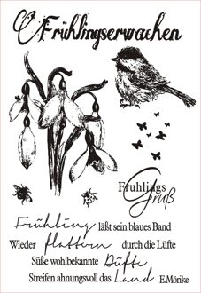 Vogels en bloemen Transparant Clear Siliconen Stempel/Zegel voor DIY scrapbooking/fotoalbum Decoratieve duidelijke stempel J23