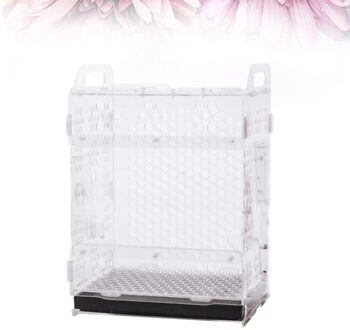 Vogels Fokken Nest Acryl Voeden Kooi Vogel Praktische Huis Voor Huis Pet Shop Met Lade (Gemonteerd Het Zelf)