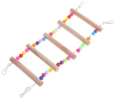 Vogels Huisdieren Papegaaien Ladders Klimmen Speelgoed Opknoping Kleurrijke Ballen Met Natuurlijke Hout 69HC 5 Ladders
