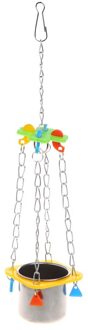 Vogels Papegaaien Opknoping Feed Kom Swing Kooi Speelgoed Voor Parkiet Valkparkiet Kaketoe