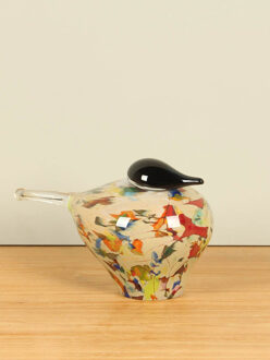 Vogeltje Linea uit glas 16 cm