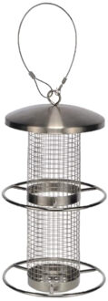 Vogelvoedersilo - zilverkleurig - RVS - 28 cm - Vogel voedersilo