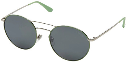 Vogue Dames ronde zonnebril met metalen montuur Vogue , Green , Dames - ONE Size