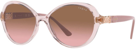Vogue Trendy Roze Zonnebril met Verloopglazen Vogue , Pink , Dames - 57 MM