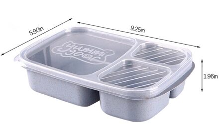 Vogvigo 1Pc Herbruikbare Tarwe Magnetron Picknick Sushi Fruit Opbergdozen Case Container Organizer Lunch Bento Box Voedsel Container Blauw