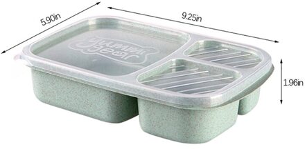 Vogvigo 1Pc Herbruikbare Tarwe Magnetron Picknick Sushi Fruit Opbergdozen Case Container Organizer Lunch Bento Box Voedsel Container groen