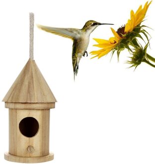 Vogvigo Houten Vogel Huis Vogelhuisje Opknoping Nest Nestkastje Tuin Yard Levert Kleine Size Een Gat Voor Vogeltje