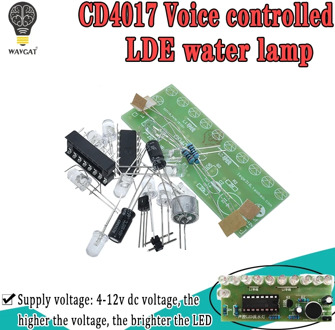 Voice activated LED Water Light Kit CD4017 Lantern Control Fun Electronic Production Teaching Training Diy Electronic Kit Module