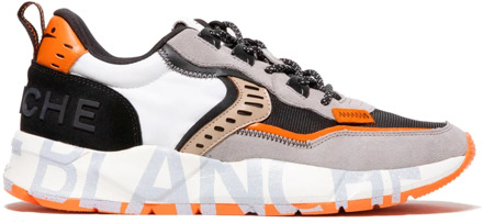 Voile blanche Heren Sneakers - Zwart/Grijs/Oranje Voile Blanche , Gray , Heren - 44 EU