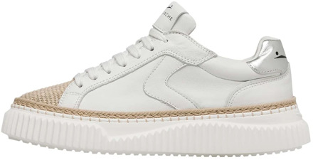 Voile blanche Leather and fabric sneakers Lipari Voile Blanche , White , Dames - 41 Eu,38 Eu,40 Eu,37 Eu,36 Eu,39 EU