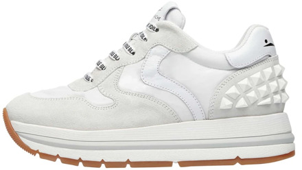 Voile blanche Leather and fabric sneakers Maran S Voile Blanche , White , Dames - 37 Eu,40 Eu,39 Eu,41 Eu,36 Eu,38 Eu,35 EU