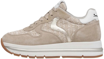 Voile blanche Suede and raffia sneakers Maran Voile Blanche , Beige , Dames - 38 Eu,40 Eu,37 Eu,41 Eu,35 Eu,36 Eu,39 Eu,42 EU