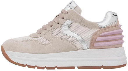 Voile blanche Suede and technical fabric sneakers Maran Power Mesh Voile Blanche , Pink , Dames - 37 Eu,39 Eu,35 Eu,38 Eu,42 Eu,40 Eu,36 Eu,41 EU