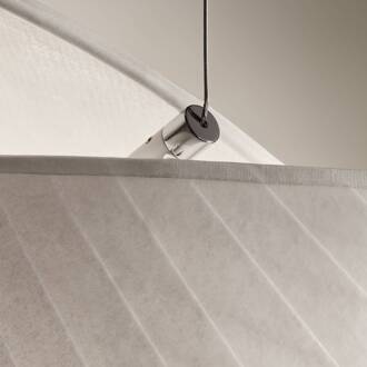 Voiles hanglamp 95x70cm fasesnede chroom, wit