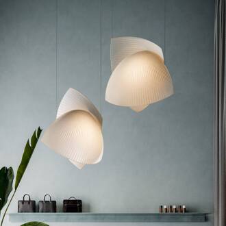 Voiles LED hanglamp 95x70cm dimbaar DALI chroom, wit