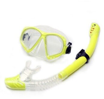 Vol Droge Snorkel Anti-Fog Duikbril Set Anti-Fog Galvaniseren Duikbril Zwembril geel