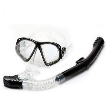 Vol Droge Snorkel Anti-Fog Duikbril Set Anti-Fog Galvaniseren Duikbril Zwembril zwart