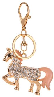 Vol Kristallen Kleur My Little Sleutelhanger Creatieve Schattige Dier Sleutel Pakket Hanger Koppels Kleine 02kc goud paard Racing 2157