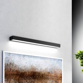 Vola LED badkamer wandlamp, IP44, zwart, 4.000 K, breedte 80 cm