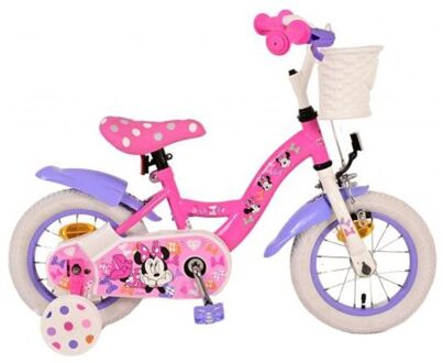 volare Minnie Cutest Ever! Kinderfiets - Meisjes - 12 inch - Roze Wit