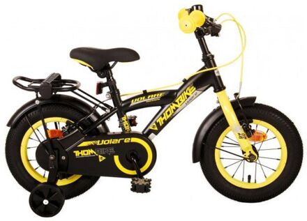 volare Thombike Kinderfiets - Jongens - 12 inch - Zwart Geel - Twee Handremmen