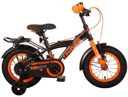 volare Thombike Kinderfiets - Jongens - 12 inch - Zwart Oranje - Twee Handremmen