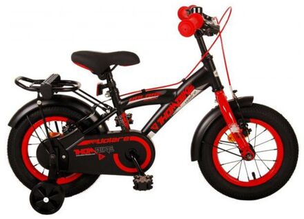 volare Thombike Kinderfiets - Jongens - 12 inch - Zwart Rood - Twee Handremmen