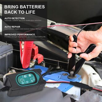 Volautomatische Auto Battery Charger Beheerder 12V 6V Smart Fast Power Opladen Voor Auto Motorfiets Us Plug
