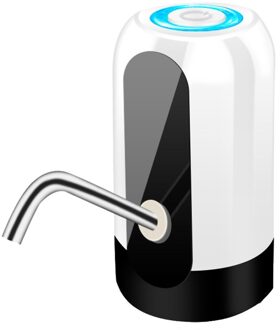 Volautomatische Drinkwater Pomp Usb Opladen Draagbare Elektrische Waterpomp Dispenser Voor Fles Home Office School wit