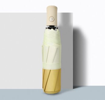 Volautomatische Vouwen Winddicht Stiksels Kleur Paraplu Outdoor Draagbare Anti-Uv Mode Bescherming Paraplu geel