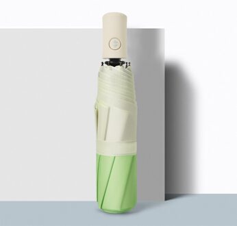 Volautomatische Vouwen Winddicht Stiksels Kleur Paraplu Outdoor Draagbare Anti-Uv Mode Bescherming Paraplu groen