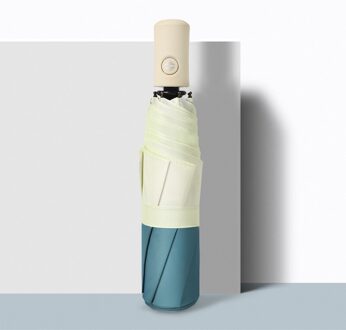 Volautomatische Vouwen Winddicht Stiksels Kleur Paraplu Outdoor Draagbare Anti-Uv Mode Bescherming Paraplu licht blauw