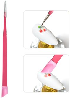 Voldoen Over Nail Pincet Drukken Hoofd Voor Sticker Steentjes Picker Rechte Gebogen Manicuree Nail Art Tool Rvs Q16616