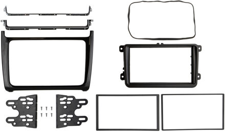 Volkswagen 2-DIN frame Volkswagen Polo 2014-2017 Piano Zwart 381320412