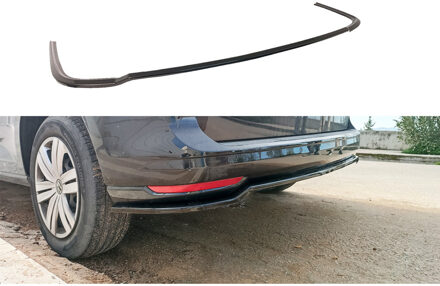 Volkswagen Achterbumperskirt (Diffuser) passend voor Volkswagen Caddy V Box/MPV 2021- (ABS Glanzend zwart) DXRVW24