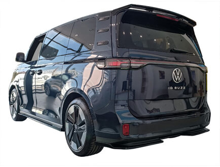Volkswagen Achterbumperskirt (Diffuser) passend voor Volkswagen ID.Buzz (Bus/Cargo) 2022- (ABS Glanzend zwart) DXRVW19