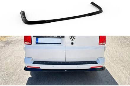 Volkswagen Achterbumperskirt (Diffuser) passend voor Volkswagen Transporter T6.1 LWB 2020-2022 (ABS Glanzend zw DXRVW25