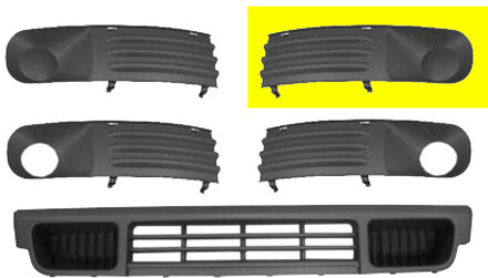 Volkswagen BUMPERGRILL ONDER LINKS zonder MISTLICHTGAT Transporter 5896591