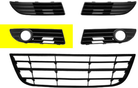 Volkswagen BUMPERGRILL ONDER RECHTS met MISTLICHTGAT 5828594