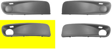 Volkswagen BUMPERGRILL ONDER RECHTS met MISTLICHTGAT Caravelle/Multivan 5897594