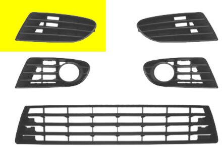 Volkswagen BUMPERGRILL ONDER RECHTS zonder MISTLICHTGAT (tot 2009) 5895592