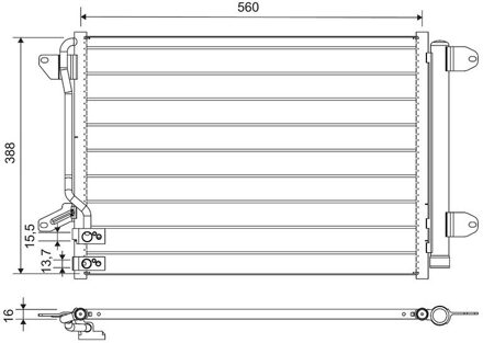 Volkswagen Condensor, airconditioning 812665