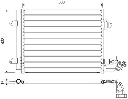 Volkswagen Condensor, airconditioning 817806